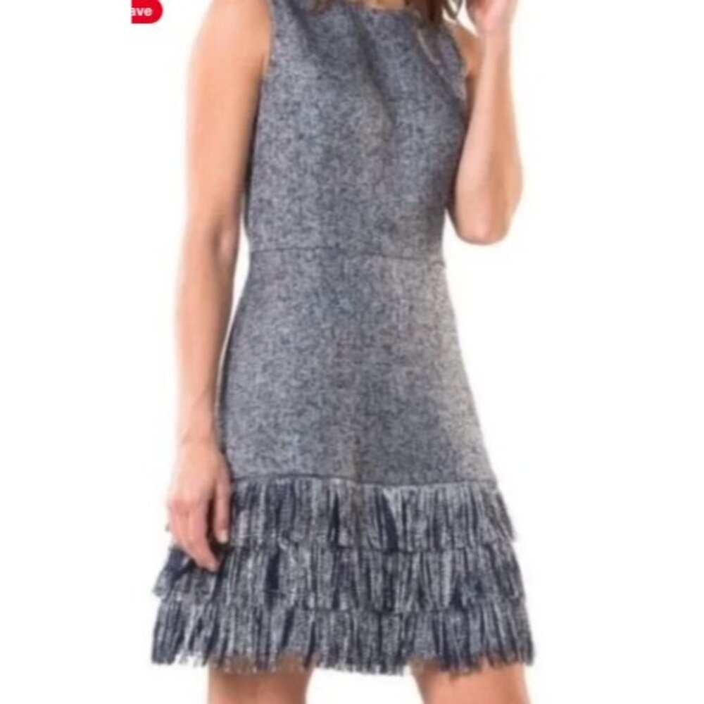 Sail To Sable Metallic on Mercer Navy Shift Dress Size 8